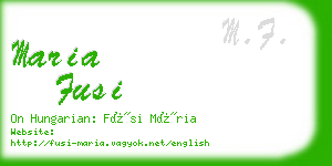 maria fusi business card